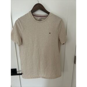 Tommy Hilfiger Men's Short Sleeve T-Shirt Beige Size S Summer Tee